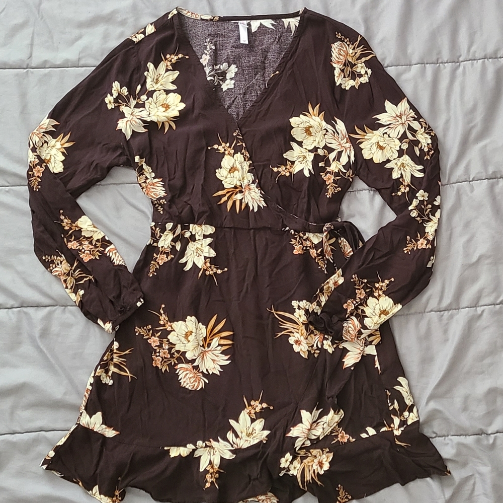 Womens Wrap Dress - Long sleeve